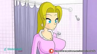 Возбуждающий хентай о том, как молодой парень ебет своих сексуальных нянь близняшек